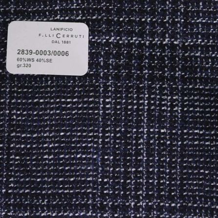 2839-0003/0006 Cerruti Lanificio - Vải Suit 100% Wool - Xám Trơn